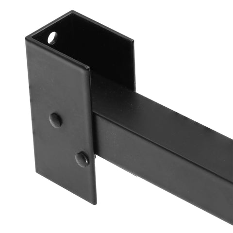 Aluminum Adjustable Security Bar For Sliding Doors Telescoping Design Adjusts From 28 To 48 Inches Matte Black Finish close-up view