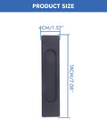 Self Stick Rectangular Sliding Door Pulls Two Piece Set Matte Black Aluminum Flush Handles No Drill Punch Free 180mm