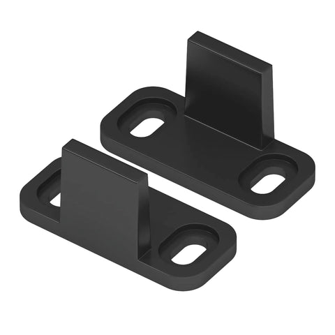 4 Pieces Barn Door Floor Guide Set For Sliding Closet Doors POM Plastic Bottom Track Guide Wall Mounted Adjustable Matte Black