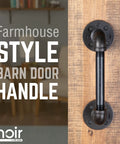 1/2 In X 6 In Matte Black Pipe Sliding Barn Door Handle For Indoor And Outdoor Use, Industrial Steel Pipe Rustic Vintage Style Door Pull, Pre-Finished Coating That Won’t Chip Or Scratch, Exterior Barn Door Hardware