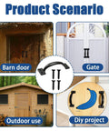 4 Pack 6 Inch Bow Door Handles Matte Black Vintage Rustic Pulls For Barn Doors Sheds Cabinets Gates And Outdoor Fences