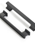 Matte Black Cabinet Handles 5 Inch 128mm Hole Centers Solid Zinc Alloy Drawer Pulls Pack Of 10 For Kitchen And Bathroom Cabinets