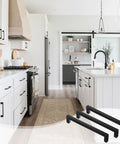 Modern kitchen with 10 Pack Matte Black Cabinet Handles Stainless Steel Drawer Pulls For Kitchen Cabinets