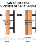 Diagram showing installation of Matte Black Cabinet Handles 60 Pack with 3 Inch Hole Centers and 5 Inch Overall Length, sizes listed.