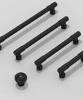 10 Pack Matte Black Kitchen Cabinet Knobs 1 1/5 Inch 30mm Drawer Hardware