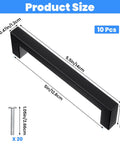 Matte Black Cabinet Pulls 5.5 Inch 140mm Stainless Steel Handles Set Of 10 dimensions with screws shown