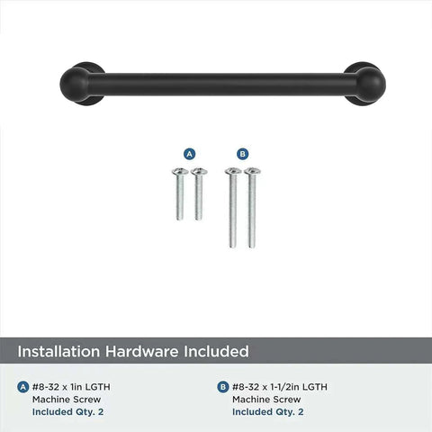 10 Pack 5 Inch Matte Black Cabinet Pulls Solid Heavy Duty Hardware For Cabinets Drawers And Doors 128mm Center Hole Design with screws