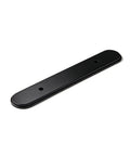 Three Inch Oval Cabinet Pull With Backplate Matte Black Set Of Ten Premium Quality, shown close-up, highlighting finish and mounting holes.