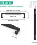 10 Pack Matte Black Cabinet Pulls With 5 Inch Center To Center Measurement Solid Zinc Alloy Drawer Handles product dimensions