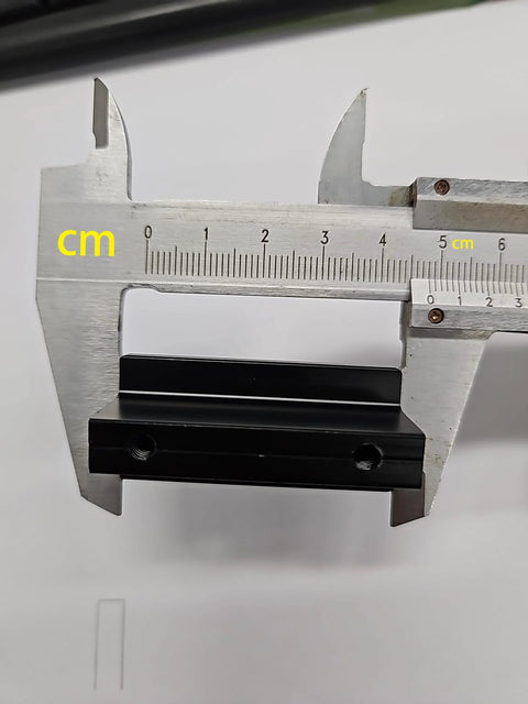 Measuring Matte Black Drawer Pull 1.89 Inch T Shaped Cabinet Knob with Caliper, Part of 10 Pack, Aluminum Alloy, 1.26 Inch Hole Center