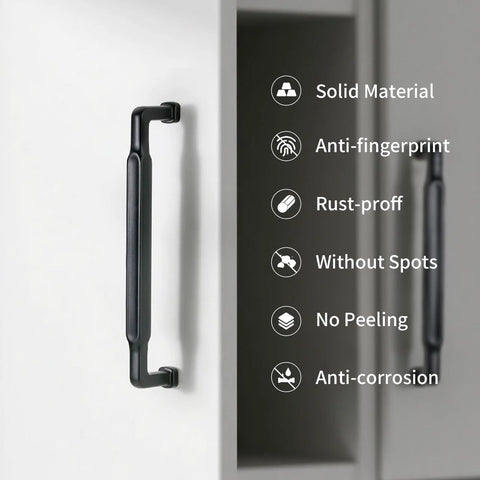 10 Pack Matte Black Cabinet Pulls With 5 Inch Center To Center Measurement Solid Zinc Alloy Drawer Handles For Kitchen Cabinets And Drawers