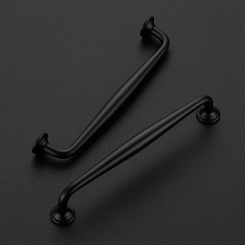 Five Pack Six And A Quarter Inch Matte Black Kitchen Cabinet Pulls Made From Solid Zinc Alloy Cupboard And Drawer Handles