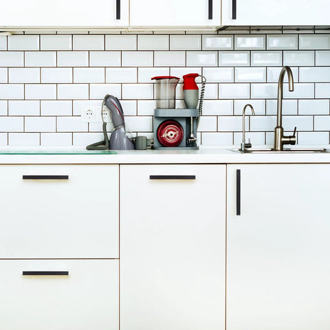 Matte Black Cabinet Pulls 5.5 Inch 140mm Stainless Steel Handles Set Of 10 for kitchen cabinets and drawers in modern kitchen