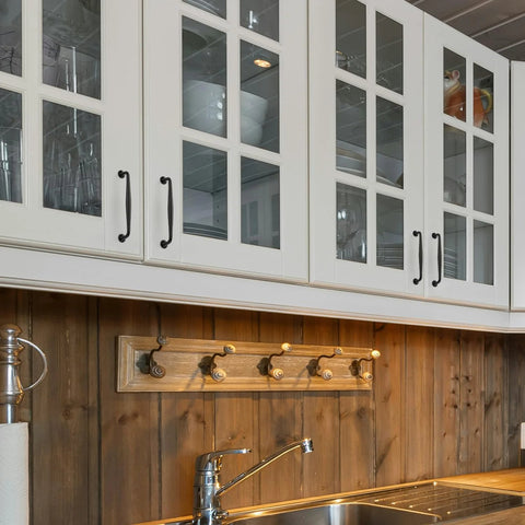 White kitchen cabinets with Five Pack Six And A Quarter Inch Matte Black Kitchen Cabinet Pulls Made From Solid Zinc Alloy Cupboard And Drawer Handles