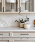 12 Pack Matte Black Cabinet Pulls 5 Inch Center To Center Handles For Cabinets And Dressers Installed on Kitchen Cabinets