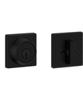 660 Deadbolt Lock Matte Black Single Cylinder With Keyed Exterior Front Entry For Exterior Doors Featuring SmartKey Rekey Security