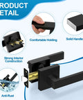 10 Pack Matte Black Interior Door Handles and Passage Door Levers with strong zinc alloy, anti-rust features, and reversible design.