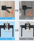 Comparison of Exterior Door Handle Set With Heavy Duty Keyed Entry Lever Not Keyed Alike Matte Black Finish vs standard handle