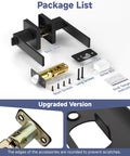 5 Pack Matte Black Interior Door Handles For Bedrooms And Bathrooms With Keyless Privacy Lock components and accessories
