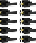 10 Pack Matte Black Interior Door Handles and Passage Door Levers for Hallways and Closets Built To Last Heavy Duty Square Doorknobs