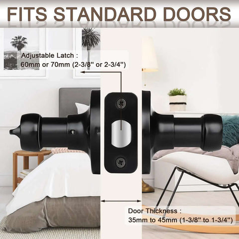 Matte Black Door Handles Set 10 Pack Privacy Levers Built Tough For Everyday Use Heavy Duty Interior Door Knobs Reversible Wave Lever Design Fits Standard Doors