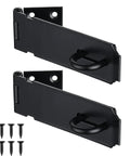 5 Inch Door Hasp Latch Lock In Matte Black 304 Stainless Steel Rustproof 1.9 Mm Thick Safety Packlock Clasp For Doors Chests Cabinets