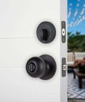 Keyed Entry Door Knob And Deadbolt Combo 3 Pack Matte Black No Brainer Install With Keyed Alike Lock Set For Front Back And Side Exterior Doors
