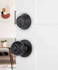 Keyed Entry Door Knob And Deadbolt Combo 3 Pack Matte Black No Brainer Install With Keyed Alike Lock Set For Front Back And Side Exterior Doors Pick Resistant Heavy Duty Security