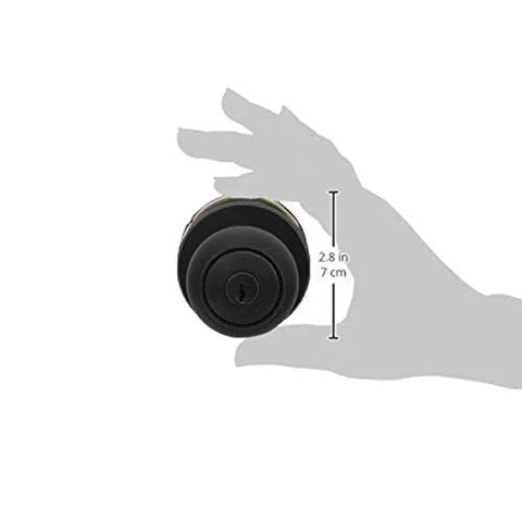 Secure exterior door entry with a durable knob and deadbolt, keyed alike for easy access, coastal matte black finish
