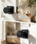 Matte Black Interior Door Knobs With Lock Privacy Bedroom And Bathroom Door Handles Keyless Heavy Duty Stainless Steel Knobs