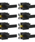 Matte Black Passage Door Lever Set Heavy Duty Square Interior Door Handles For Hallway And Closet Reversible Non Locking Levers