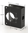 Matte Black Door Reinforcement Plate strengthens 1-3/8 inch doors by reinforcing around the latch and deadbolt with heavy duty stainless steel