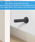 Heavy Duty 3.5 Inch Door Stop Built Tough As Nails From Stainless Steel 304 With Rubber Tip Bumper Wall Mounted Door Holder