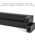 Matte Black 304 Stainless Steel Double Sided Door Pull Push Handles For Commercial Entrances 70 Inch Long side view