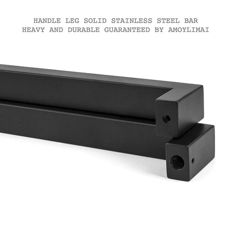 Matte Black 304 Stainless Steel Double Sided Door Pull Push Handles For Commercial Entrances 70 Inch Long side view