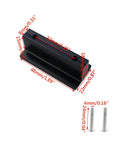 Matte Black Drawer Pulls 10 Pack 1.89 Inch T Shaped Cabinet Knobs with dimensions and mounting screws shown