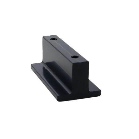 Side view of Matte Black Drawer Pull from 10 Pack 1.89 Inch T Shaped Cabinet Knobs for furniture with 1.26 Inch hole center distance in aluminum alloy