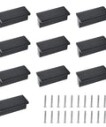 Matte Black Drawer Pulls 10 Pack 1.89 Inch T Shaped Cabinet Knobs For Dresser Drawers And Furniture With 1.26 Inch Hole Center Distance Aluminum
