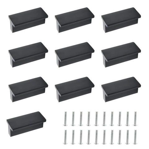 modern dresser drawer pulls Matte Black Cabinet Pulls 10-Pack