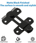 4 inch Flip Latch Gate Latches, Safety Door Lock for Barn Wood Fence Sliding French Doors, Heavy Duty SUS304 Stainless Steel