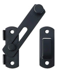 4 inch Flip Latch Gate Latches, Safety Door Lock for Barn Wood Fence Sliding French Doors,Heavy Duty SUS304 Stainless Steel Gate Hardware Matte Black MS9500-B front view