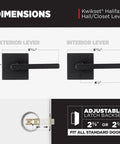 Non-locking interior passage lever provides secure, convenient access for closets and hallways, reversible for left or right doors, matte black finish with Microban protection.