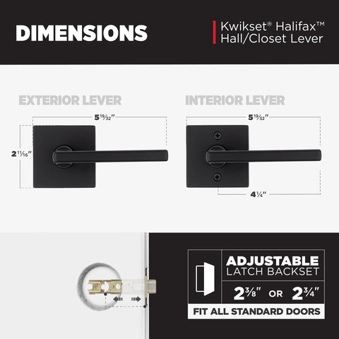 Non-locking interior passage lever provides secure, convenient access for closets and hallways, reversible for left or right doors, matte black finish with Microban protection.