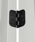 Sturdy Matte Black Iron Door Hinges Pack Of 3 For Interior And Exterior Doors 4 Inch By 4 Inch With Five Eighths Inch Radius Corners Installed