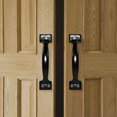 Two Pack 5.5 Inch Metal Door Handles Heavy Duty Modern Hardware For Metal Cabinets Doors Patios Gates Interior and Exterior Use