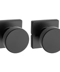 Non Locking Matte Black Interior Passage Door Knob With Microban Protection For Closet And Hallway Doors Durable Non Locking Door Hardware For Standard Interior Doors Delivers Easy Smooth Operation And Modern Clean Aesthetic For Home, front view