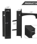 Pocket Door Handles And Edge Pulls In Matte Black Finish 6 Inch Long Flush Recessed Finger Pulls For Closet Sliding And Barn Doors Durable Stainless Steel Construction Rust Resistant Easy To Install dimensions and details