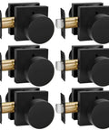 Six matte black privacy door knobs with latches in a 6 pack, Privacy Door Knobs Matte Black Set For Interior Doors