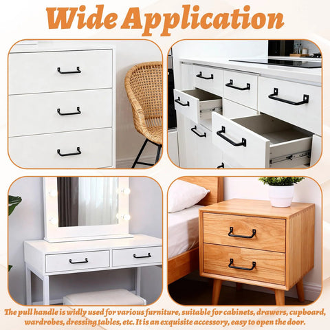 Furniture with 8 Pack Matte Black Cutting Board And Cabinet Hardware Handles Pulls on drawers and cabinets
