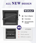 Matte Black Recessed Toilet Paper Holder For Large Rolls Pivoting Wall Mount In Wall 304 Stainless Steel Rustproof Bathroom Accessory Not Suitable For Mega Rolls showcased with new design highlights like easy replacement and eco-friendly features.